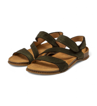 El Naturalista Leather sandals N5810 Panglao green