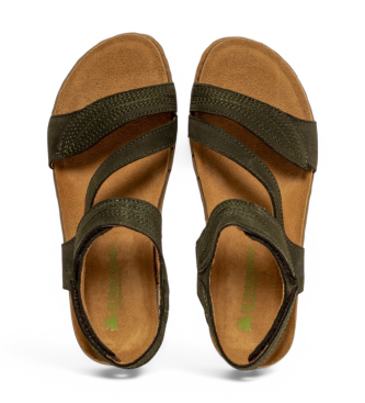 El Naturalista Leather sandals N5810 Panglao green