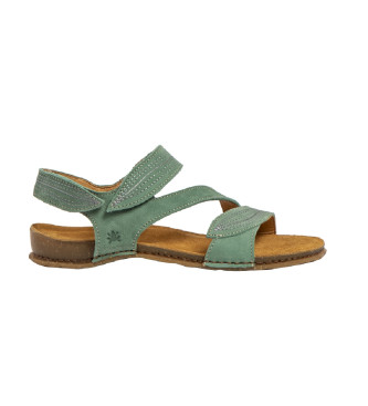 El Naturalista Leather Sandals N5810 Panglao greenish blue
