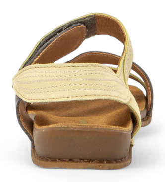 El Naturalista Leren sandalen N5810S Panglao limoengroen, grijsblauw