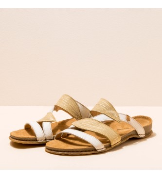 El Naturalista Pleasant White-Sunlight Panglao leather sandals white, yellow