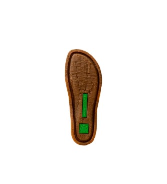 El Naturalista Brown Panglao Leather Sandals