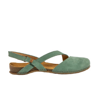 El Naturalista Leather Sandals N5813 Panglao greenish blue