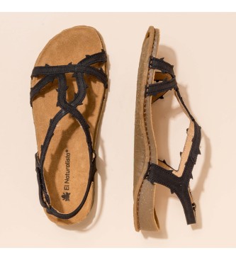 El Naturalista Panglao strappy leather sandals black