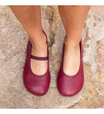 El Naturalista N5820 Essence - sapatos de ballet em pele cor de vinho