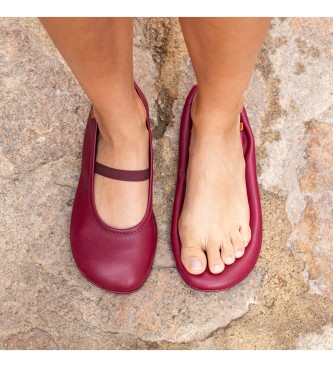El Naturalista N5820 Essence - sapatos de ballet em pele cor de vinho