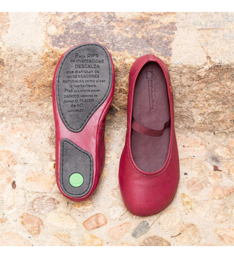 El Naturalista N5820 Essence - sapatos de ballet em pele cor de vinho