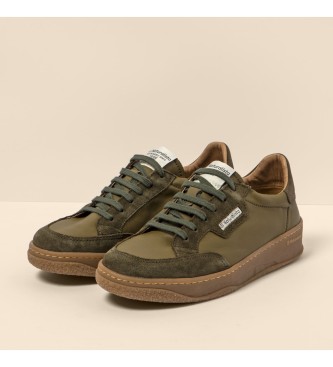 El Naturalista Leather Sneakers N5842 Multi Material dark green