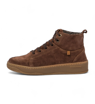 El Naturalista Brown Geo leather ankle boots