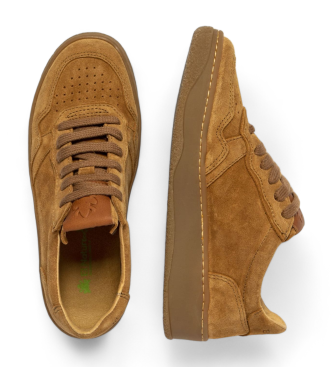 El Naturalista Geo brown leather trainers