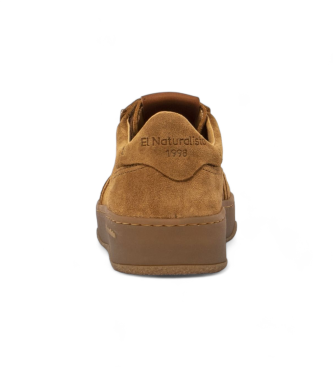 El Naturalista Geo brown leather trainers