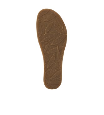 El Naturalista Leren sandalen N5850 Picual blauw -Hoogte sleehak 5cm