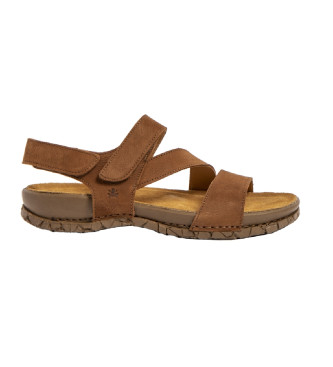 El Naturalista Brown leather sandals N5860