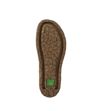 El Naturalista Brązowe skórzane sandały N5860