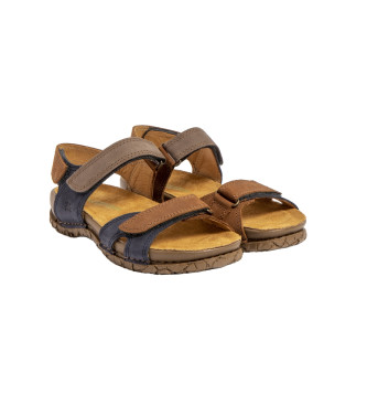 El Naturalista Leather Sandals N5863 Tabernas brown, marine