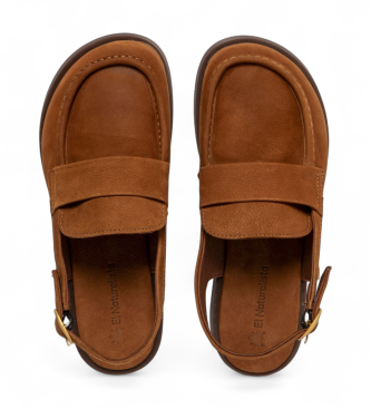 El Naturalista Leather Sandals N5872 Arenisca brown sandal