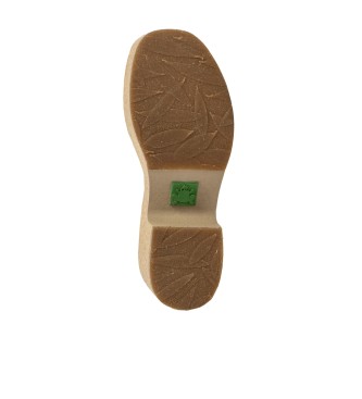 El Naturalista Leren sandalen N5890 Arbequina groen -Hoogte hak 6cm