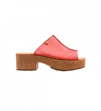 El Naturalista Leather Sandals N5892 Arbequina pink -Platform height 6cm