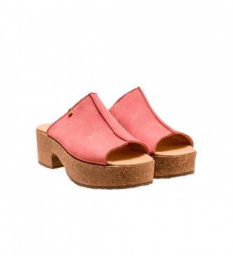 El Naturalista Leather Sandals N5892 Arbequina pink -Platform height 6cm