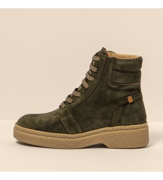 El Naturalista Leather ankle boots N5900S green