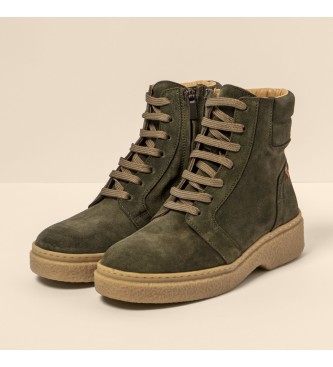 El Naturalista Leather ankle boots N5900S green