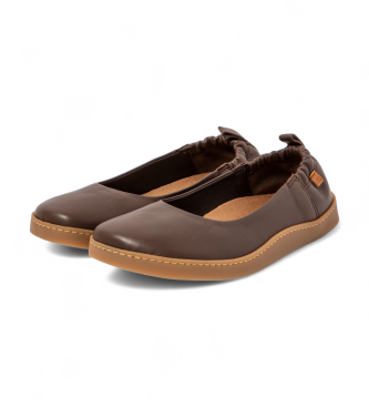 El Naturalista Sapatilhas de ballet em pele N5912 Castanho suave