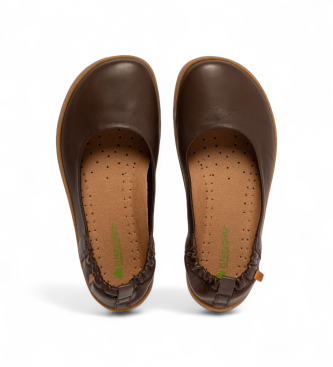 El Naturalista Sapatilhas de ballet em pele N5912 Castanho suave
