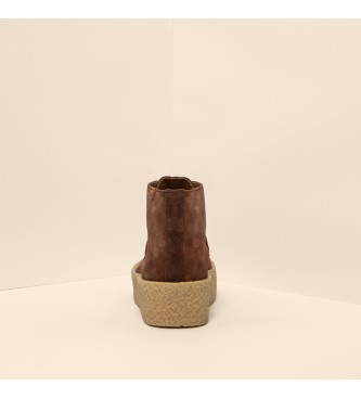 El Naturalista Skórzane buty za kostkę N5920 Silk Suede Chocolate