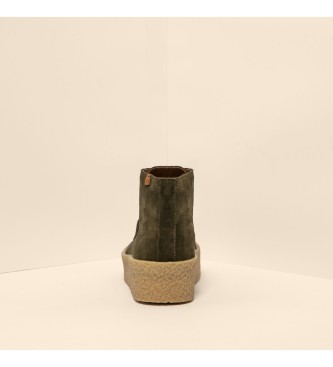 El Naturalista Leather ankle boots N5920 Silk Suede dark green