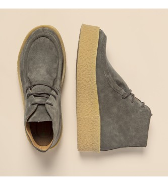 El Naturalista N5920 Silk Suede dark grey leather ankle boots