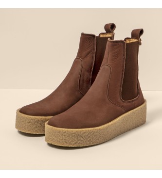 El Naturalista Dolmen brown leather ankle boots N5921 Dolmen -Heel height 4,5cm