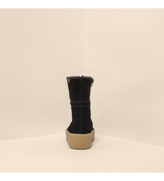 El Naturalista Usnjeni škornji N5923 Dolmen črni -Višina pete 4,5 cm