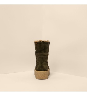 El Naturalista Leather boots N5923 Silk Suede green