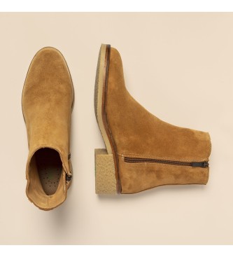 El Naturalista Leather ankle boots N5940 Silk Suede camel