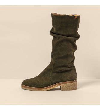 El Naturalista Leather boots N5942 Silk Suede green