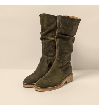 El Naturalista Leather boots N5942 Silk Suede green
