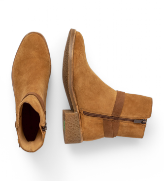 El Naturalista Leren enkellaarsjes N5948 Silk Irati bruin