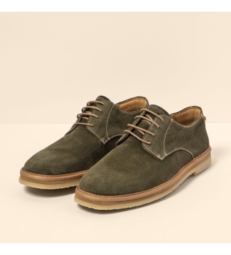 El Naturalista N5952 Silk Suede green leather shoes