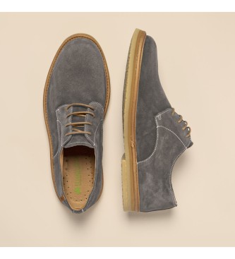 El Naturalista N5952 Sapatos de couro cinzento Silk Suede