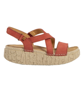 El Naturalista Leather sandals N5973 Pleasant Shinrin orange -heel height: 5cm