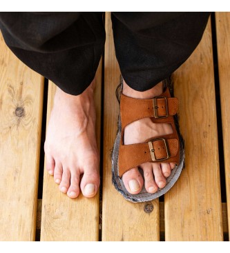 El Naturalista Sandalias de piel N598 Recyclus marrn