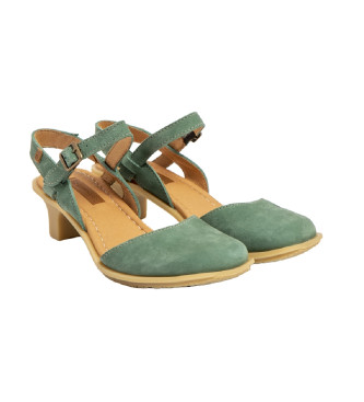 El Naturalista Leather Sandals N5990 Igusa greenish blue -Height wedge 5cm