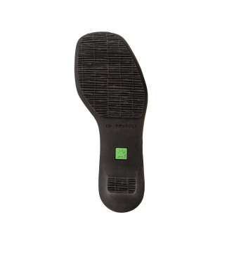 El Naturalista Leather Sandals N5993 Igusa black -Height wedge 5cm