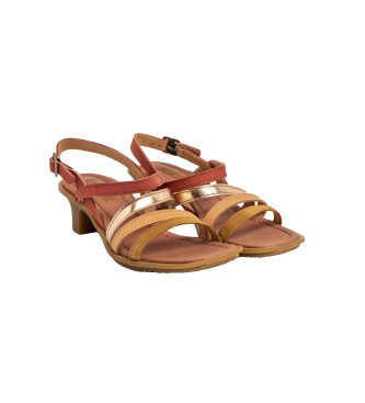 El Naturalista Leather Sandals N5993 Igusa brown -Heel Height 5cm