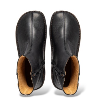 El Naturalista Tami Black Leather Ankle Boots N6063