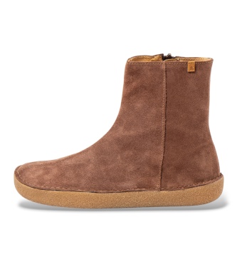 El Naturalista Light brown leather ankle boots N6063 Tami