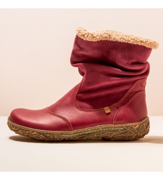 El Naturalista N758 Nido cherry leather ankle boots