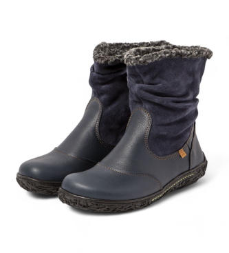 El Naturalista Botins em pele N758 navy