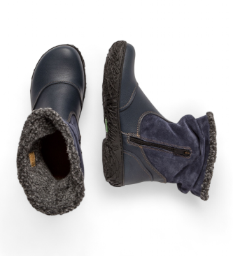 El Naturalista Botins em pele N758 navy