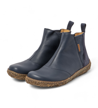 El Naturalista Bottines en cuir N786 navy